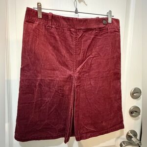 Ann Taylor Corduroy Skirt in Deep Burgundy
